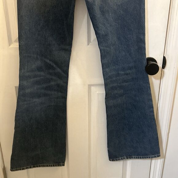 ZARA Flare Jeans Low Rise Blue Women’s Size 8 Regular Length Denim NWT - Picture 9 of 16
